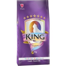 King Multicolor Renkli Taneli Kuzu Etli Yetişkin Kedi Maması 15 kg
