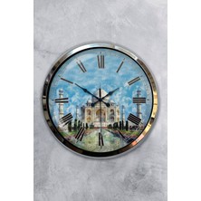 Kasva Concept 40 cm Krom Metal Vintage Duvar Saati Hediyelik