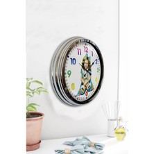 Kasva Concept Hediyelik 40 cm Krom Metal Içecek Duvar Saati