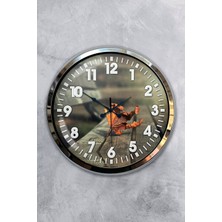 Kasva Concept 40 cm Krom Metal Yaprak Duvar Saati Hediyelik