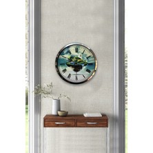 Kasva Concept 40 cm Krom Metal New Ton Duvar Saati