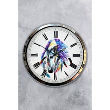 Kasva Concept Hediyelik 40 cm Krom Metal 1 Mayıs Işçiler Duvar Saati Hediyelik