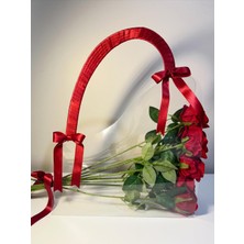 Frezya Hediyelik Çiçek Çantası &yapay Güller &sevgiliye Özel Hediye