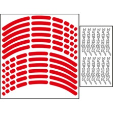 Beta Moda Hub Motosiklet Jant Şeridi Yamaha Motosiklet Jant Şeridi Xmax Reflektör Kırmızı
