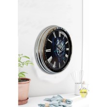 Kasva Concept Hediyelik 40 cm Krom Metal Hilal ve Cami Duvar Saati