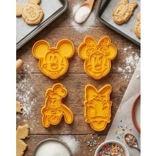 Ekol 3D Mickey Mause Temalı Kurabiye Kalıbı Seti 4'lü