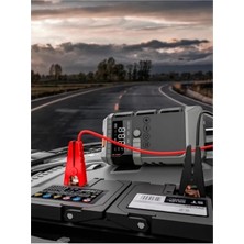 Castu CS64PLUS Max Jump Starter Akü Takviye Cihazı 4'ü 1 Arada Powerbank, Hava Kompresörü, LCD EKRAN,12.000MAH