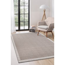 Colore Home Sisal Jüt Halı Krem Bordürlü Halı Bordürlü Içi Bej Sisal Yolluk