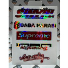 Hologram Kart Araba Arka Cam Yazıları 1 Adet Hologramlı Yeni Model