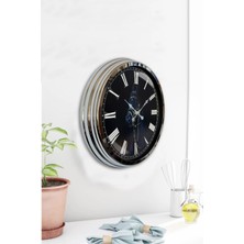 Kasva Concept Hediyelik 40 cm Krom Metal Palyaço Duvar Saati