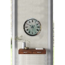 Kasva Concept Hediyelik 40 cm Krom Metal Kahve Duvar Saati