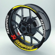 Beta Moda Hub Motosiklet Jant Şeridi Oracal Akrapoviç R25 Sağ-Sol/ön-Arka