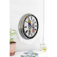 Kasva Concept 40 cm Krom Metal Tik Tok Duvar Saati
