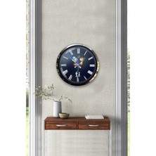 Kasva Concept 40 cm Krom Metal Gezegen Balon Duvar Saati