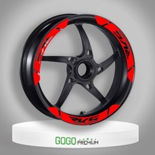 Beta Moda Hub Motosiklet Jant Şeridi Rks Uyumlu Kırmızı Geniş Sağ-Sol/ön-Arka