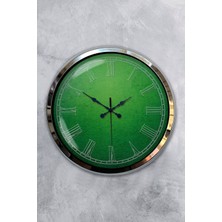 Kasva Concept Hediyelik 40 cm Krom Metal Turizm Duvar Saati