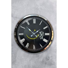 Kasva Concept Hediyelik 40 cm Krom Metal Lefkoşa Duvar Saati