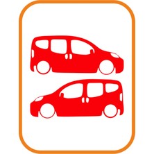 Beta Moda Hub Oto Cam Sticker 2' Li Kırmızı 20*9 cm