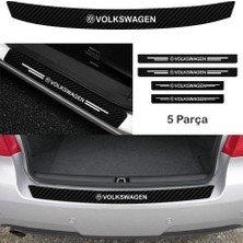 Beta Moda Hub Volkswagen Touran Için Uyumlu Aksesuar Oto Arka Tampon Bagaj Koruyucu Sticker 92*7 cm
