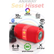 Anaway Shopping Bluetooth Hoparlör Kablosuz Rgb LED Taşınabilir Radyo Bilgisayar Güçlü Woofer'lar Ses Kutusu