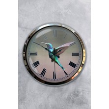 Kasva Concept 40 cm Krom Metal Limonlu Çay Duvar Saati