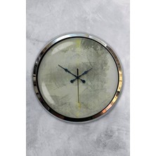 Kasva Concept 40 cm Krom Metal Sanatsal Duvar Saati