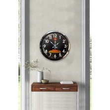 Kasva Concept Hediyelik 40 cm Krom Metal Palyaço Duvar Saati