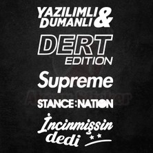 Beta Moda Hub Oto Arka Cam Sticker Model 18 Beyaz 20*37 cm