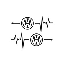 Beta Moda Hub Volkswagen Için Uyumlu Aksesuar Nabız Sticker 30*12 cm