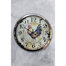 Kasva Concept 40 cm Krom Metal Gelin Damat Duvar Saati