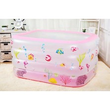 Mixoyuncak Havuz Sea&sun 4 Boğumlu Dikdörtgen Derin Havuz Pembe 140X100X70CM