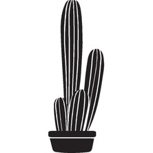 Beta Moda Hub Saksı Çiçeği Kaktüs Model 2 Oto Sticker 15 x 44 cm