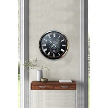 Kasva Concept 40 cm Krom Metal Çaydanlık Mutfak Duvar Saati