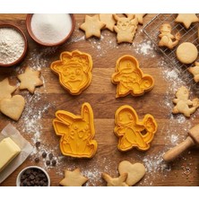 Ekol 3D Pokemon Temalı Kurabiye Kalıbı Seti 4'lü