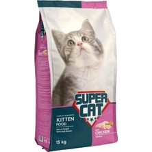Super Cat 15 kg Yavru Kedi Maması Tavuklu