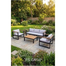 Fs Grup | Modern Bahçe Oturma Grubu ve Masa Takımı – Metal Gövdeli Bahçe & Teras Takımı