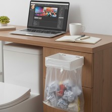 Eşya Dünyası Kendinden Yapışkanlı Katlanabilir Çöp Poşeti Tutucu Aparat - Mutfak Dolap Kapağı Askısı ve Poşetlik