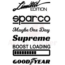 Beta Moda Hub Oto Arka Cam Sticker Model 6 Siyah 20*37 cm