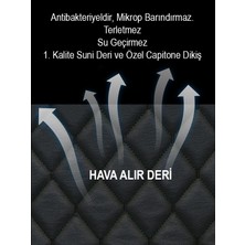 Beta Moda Hub Mercedes A Short 2li Koltuk Minderi Terletmez Siyah Deri Siyah Dikiş