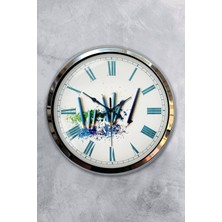 Kasva Concept Hediyelik 40 cm Krom Metal Pencil Duvar Saati