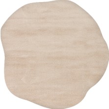 Eko Halı Zen Amorf 04 Beige Özel Şekilli Kesim Yumuşak Dokulu Hav Vermeyen Sıkı Dokuma Makine Halısı