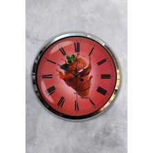 Kasva Concept 40 cm Krom Metal Çocuk Odası Duvar Saati