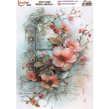 E Hobici Pirinç Dekopaj Kağıdı 30X42CM PT-114 Çiçek