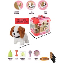 Giffy Oyuncak Sesli Işıklı Yürüyen Hareketli Köpek Taşıma Çantalı Aksesuarlı Set  Taşınabilir Çanta +Pil ( 6 Renk )