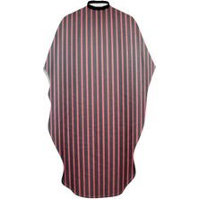 Kupa Penuar Süper Lüks Berber ve Kuaför Saç Kesim Önlüğü Mikro Kumaş Çizgili