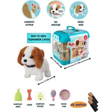 Giffy Oyuncak Sesli Işıklı Yürüyen Hareketli Köpek Taşıma Çantalı Aksesuarlı Set  Taşınabilir Çanta +Pil ( 6 Renk )