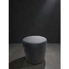 FRAMGAN Nubuk Dokulu Modern Silindir Puff Lüks Dekoratif Oturma Pufu Minimal Tasarım