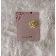 Parla'nın Atölyesi 0-3 Yaş Az Saçlı ve Saçsız Bebek Tokası Sarı Çiçek