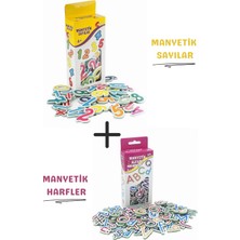 Giffy Oyuncak Manyetik Mıknatıslı Türkçe - Ingilizce Harfler ve Sayılar Eğitici Alfabe ve Sayı Magnet