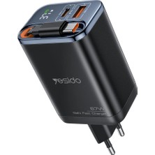 Yesido YC100 Dijital Göstergeli ve Dahili Type-C Kendinden Kablolu 67W Pd Hızlı Şarj Cihazı